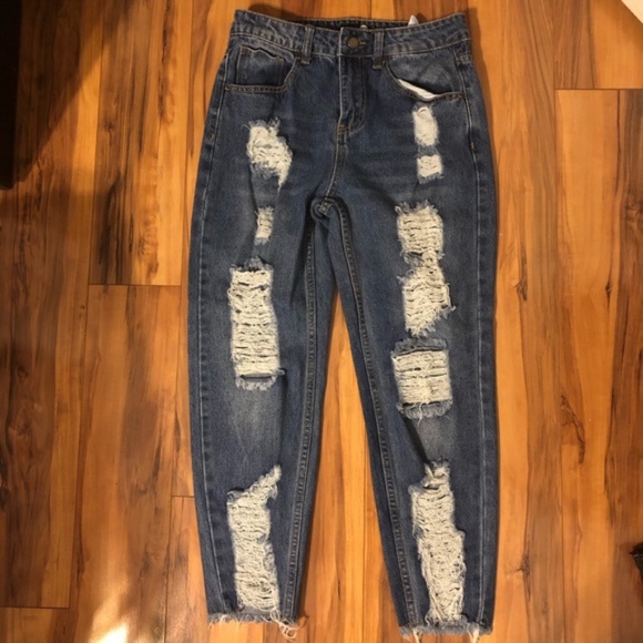 Boohoo Denim - Boohoo Distressed Jeans | Size 4